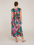 Long viscose dress with floral pattern image number 1