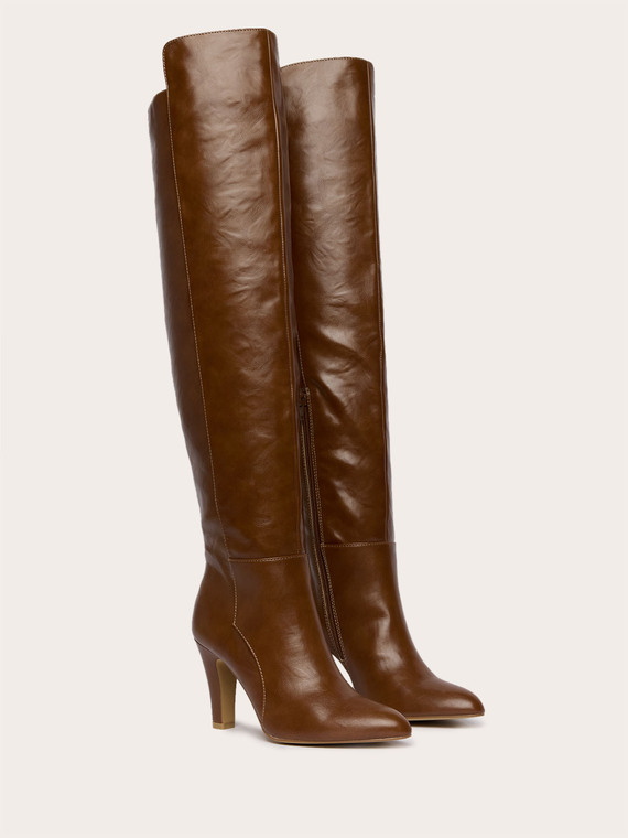 High-heeled boots