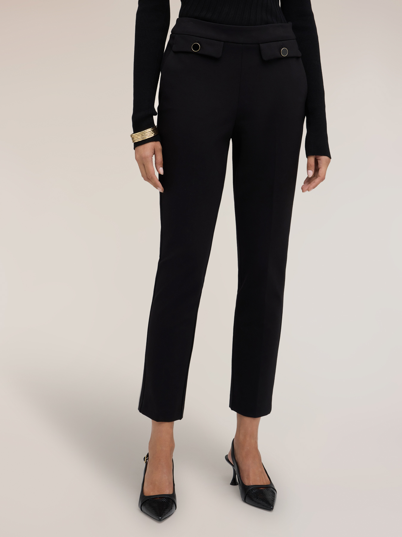 Regular fit trousers in milano stitch image number 0