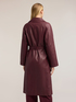 Belted glossy trench coat with buckle image number 1