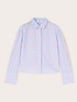 Chemise boxy en popeline &agrave; rayures diagonales image number 4