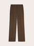 Checked palazzo pants in yarn-dyed fabric image number 4
