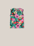 Flowing viscose blouse with floral pattern image number 3