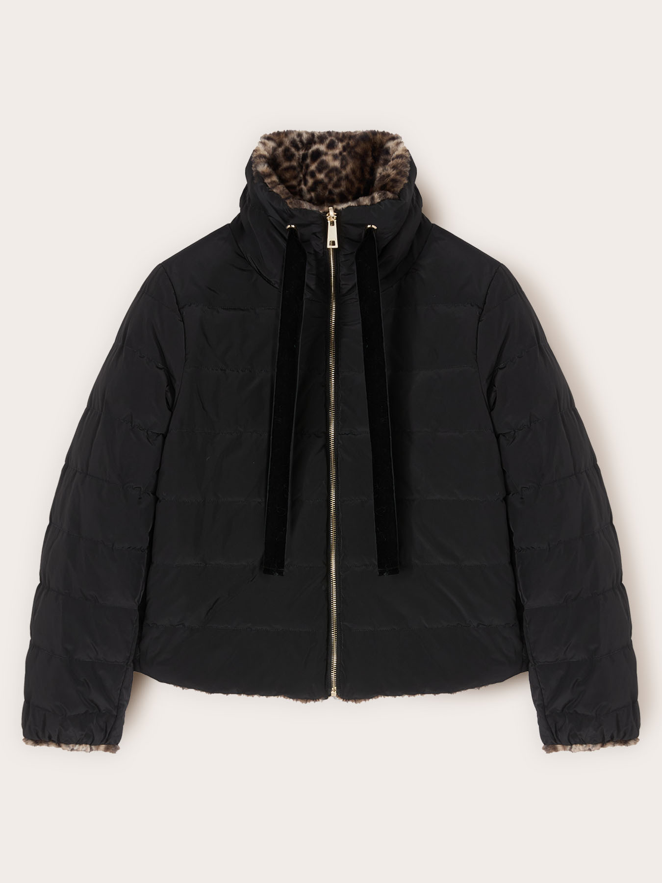 Reversible faux fur effect jacket image number 6