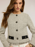 Boucl&eacute; jacket with contrasting buttons image number 3