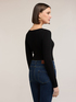 Ribbed knit top with square neckline image number 1