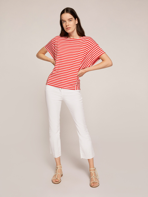 Motivi T-shirt over in cotone a righe Donna