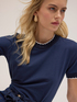 T-shirt with knit borders image number 3
