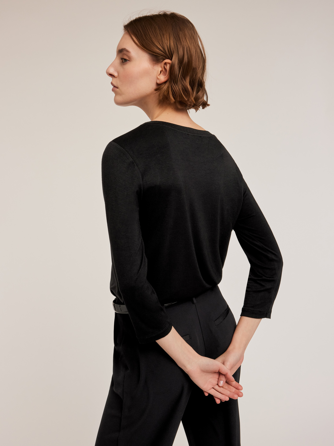 Tricou basic din două materiale image number 1