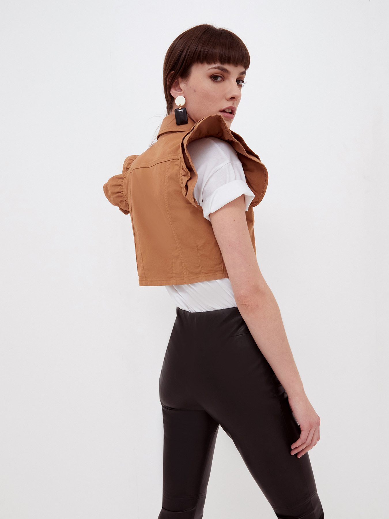 Chaleco cropped de drill image number 1