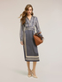 Foulard print satin shirt dress image number 0