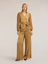 Palazzo pants in viscose satin image number 0
