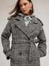 Mixed wool coat in check pattern image number 3