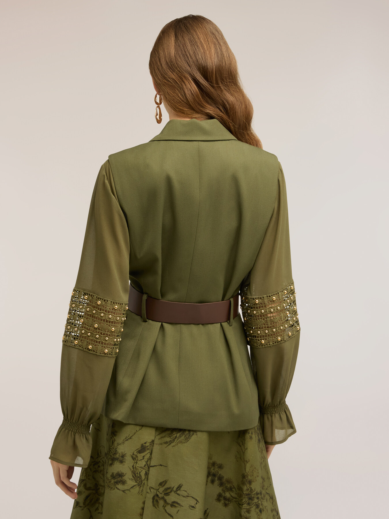 Gilet in poliviscosa con cintura image number 1