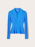Striped sweater with peplum image number 4