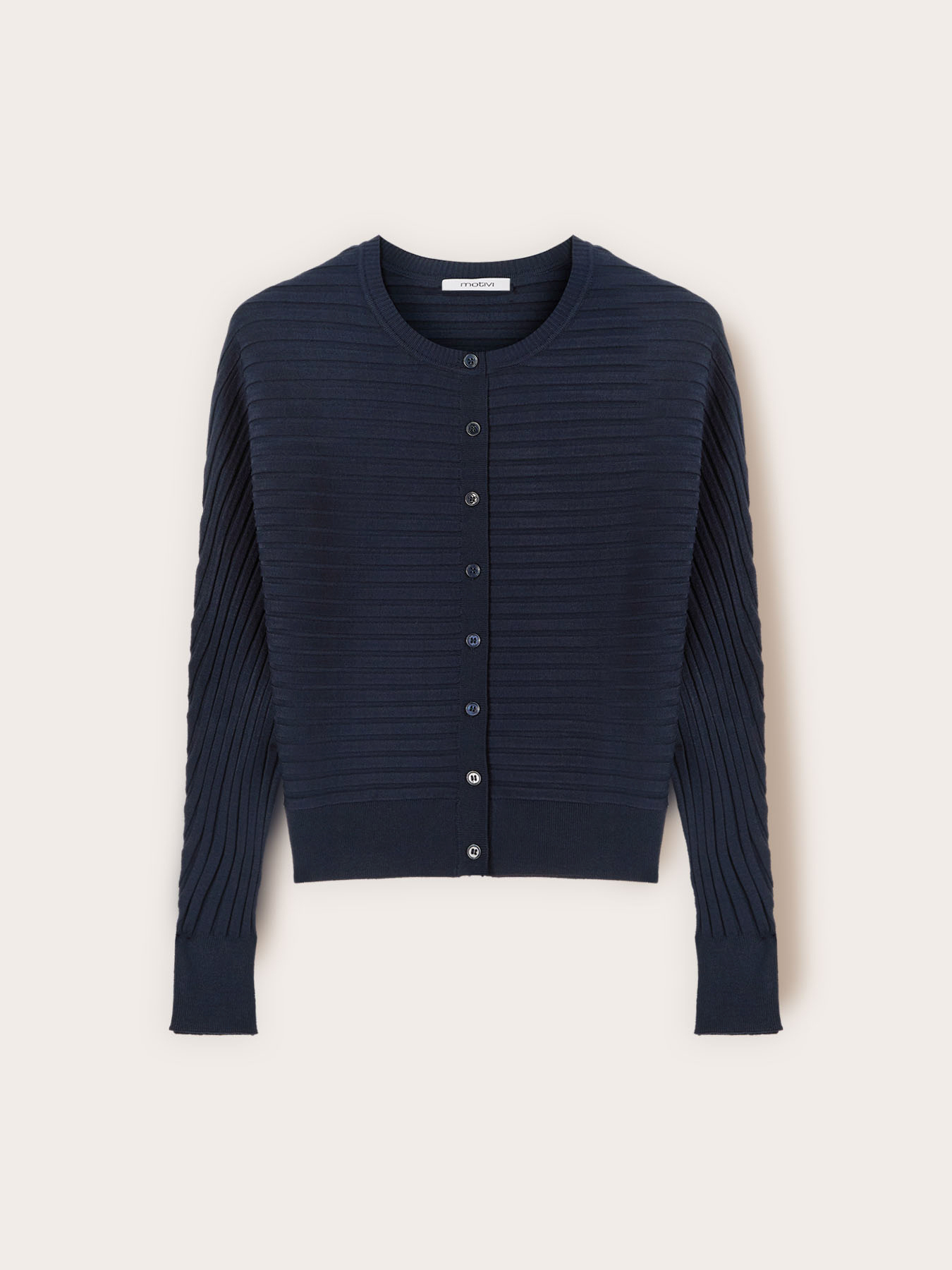 Cardigan aus Rippstrick mit horizontalen Rippen image number 4