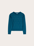 Pull en tricot &agrave; motif losanges avec pierres crystal image number 4