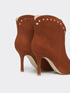 Suede-effect ankle boots with studs image number 2