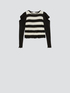 Striped sweater with voluminous sleeves image number 3