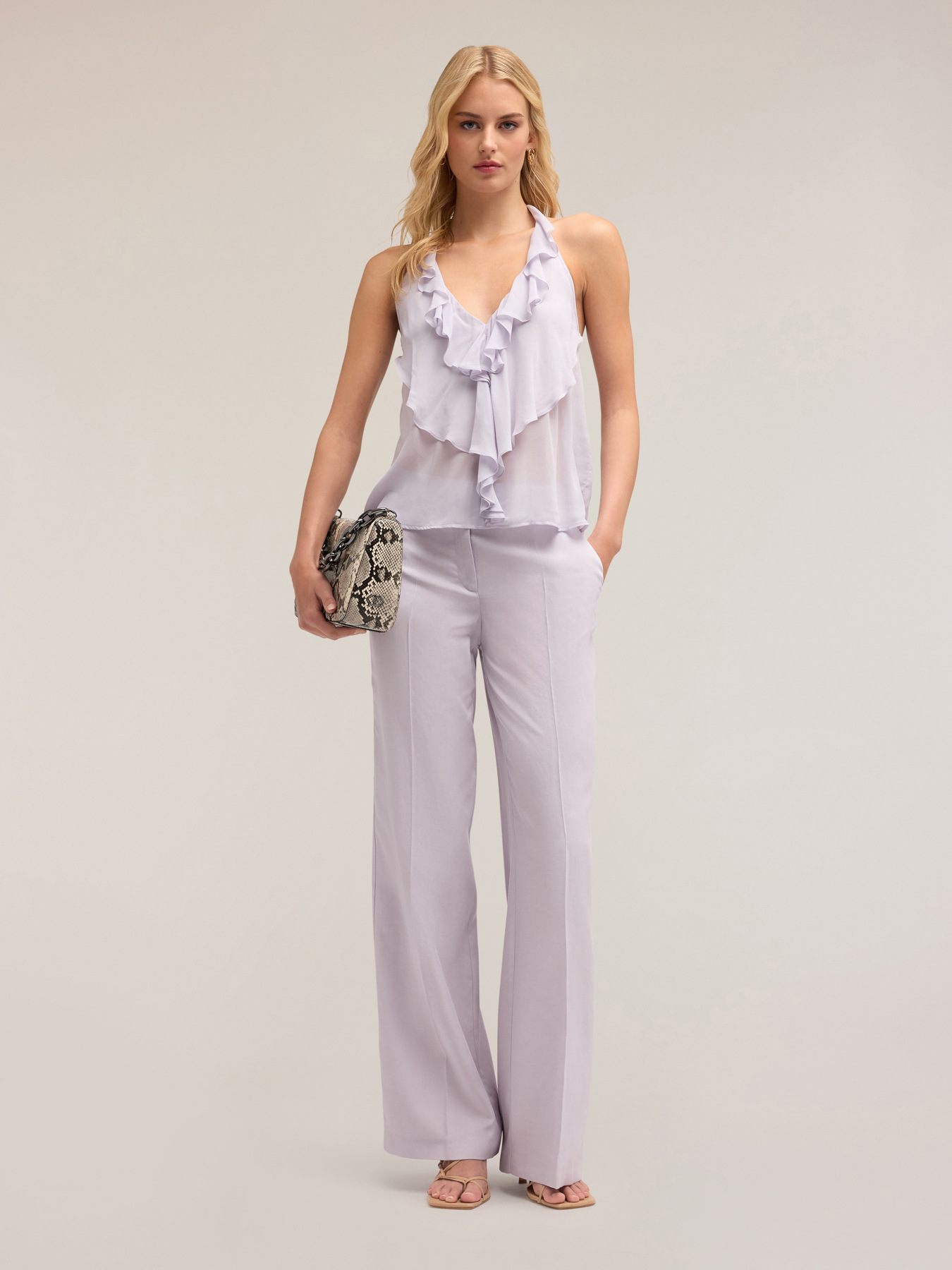 Georgette top with ruching image number 3