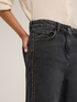 MUM fit jeans with side stone embroidery image number 3