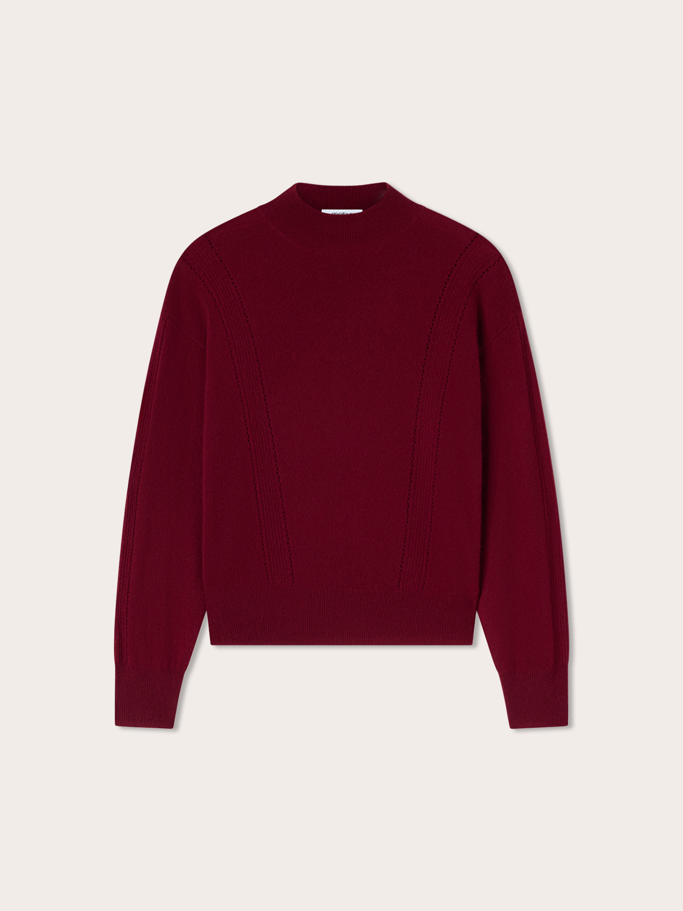 Cashmere turtleneck with ajour&eacute; detail image number 4