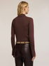 Two-tone turtleneck sweater in silk blend image number 1