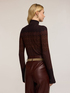 Ribbed turtleneck with chevron pattern image number 1
