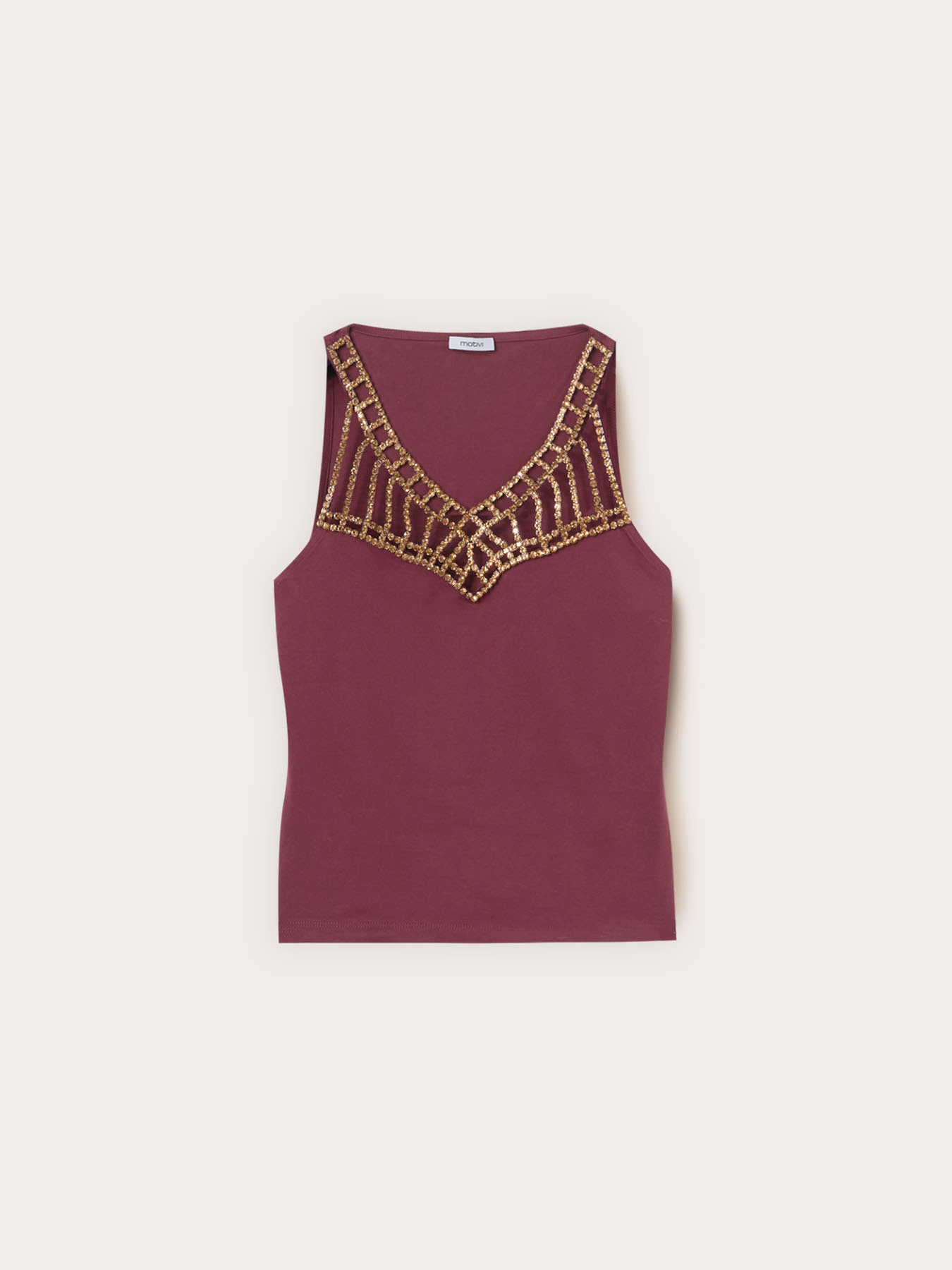 Mesh rhinestone top image number 4