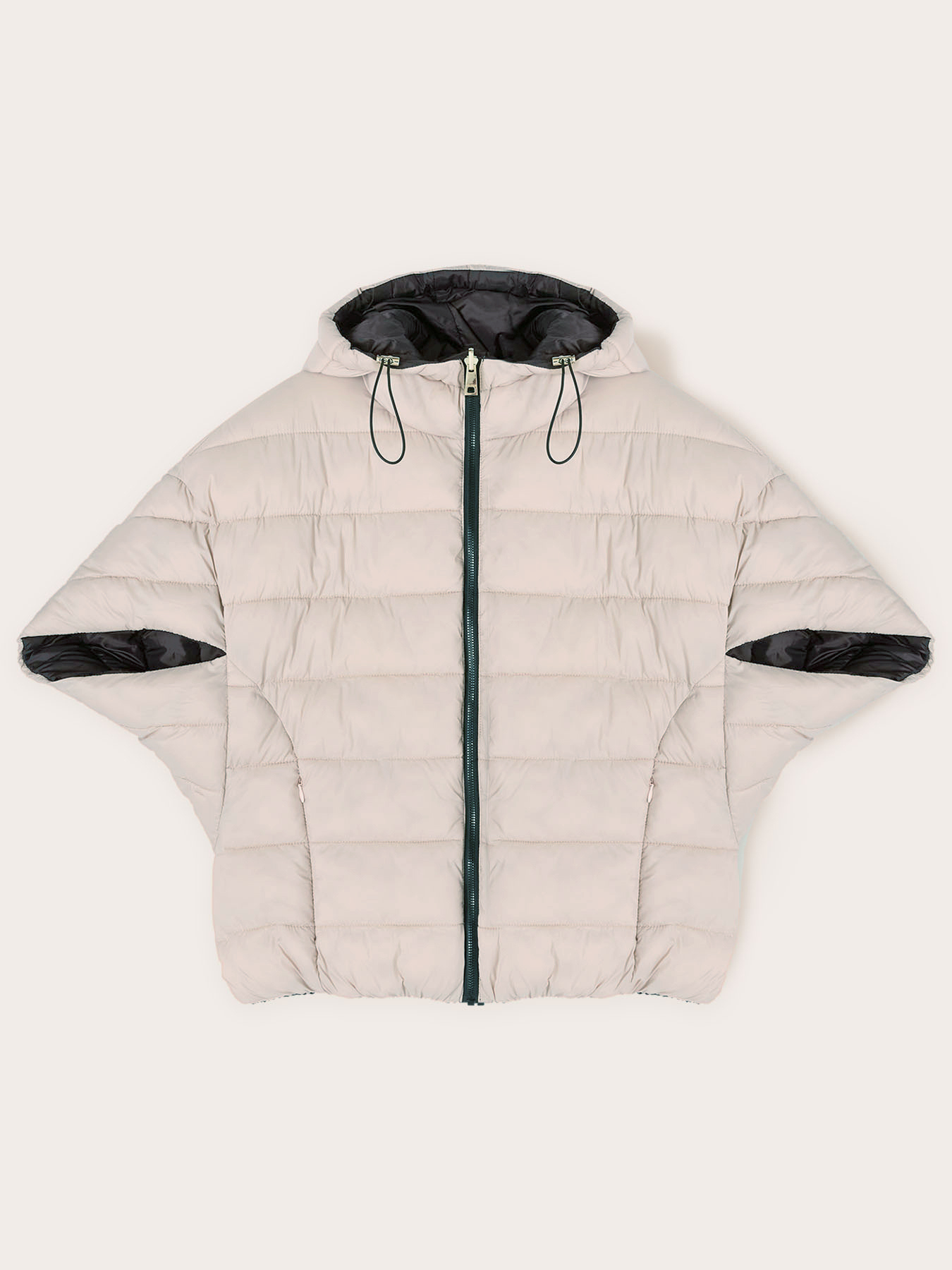 Padded quilted poncho image number 6