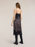 Georgette dress with floral print and lace image number 1