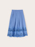 Pleated skirt with sangallo lace embroidery image number 4