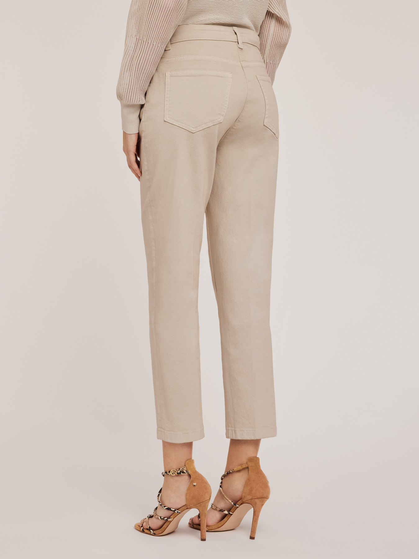 Pantaloni tip morcov din drill Rianne image number 1