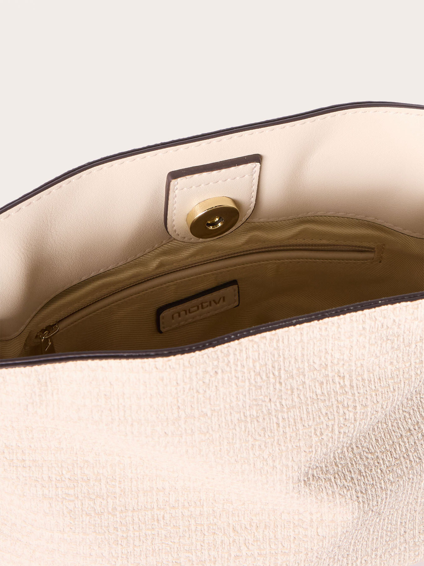 Curly bag in tessuto effetto stuoia image number 4