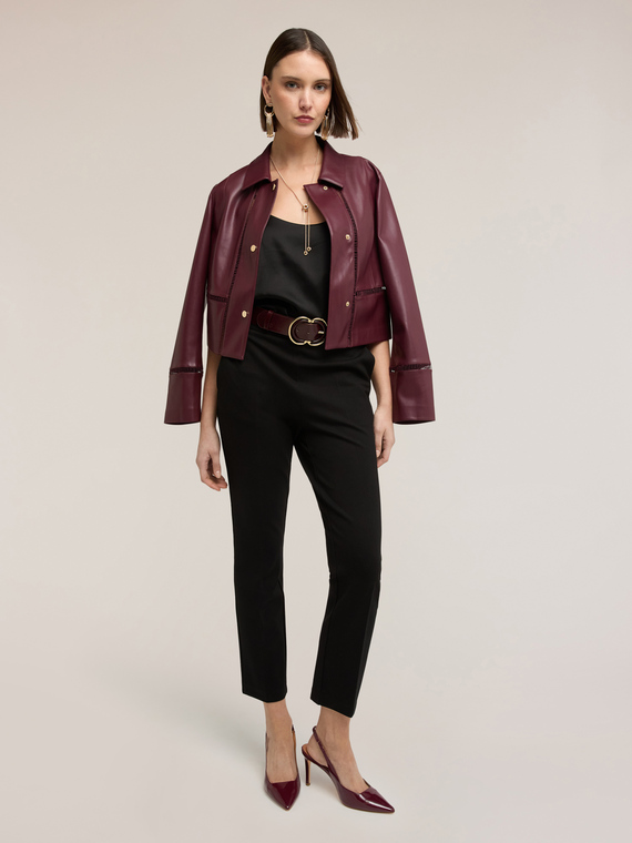 Regular fit trousers in milano stitch