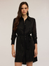 Hemdblusenkleid mit Strass-Streifen image number 1