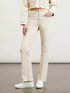 Flared trousers with frayed hem image number 0