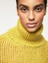 Mohair blend openwork turtleneck sweater image number 2