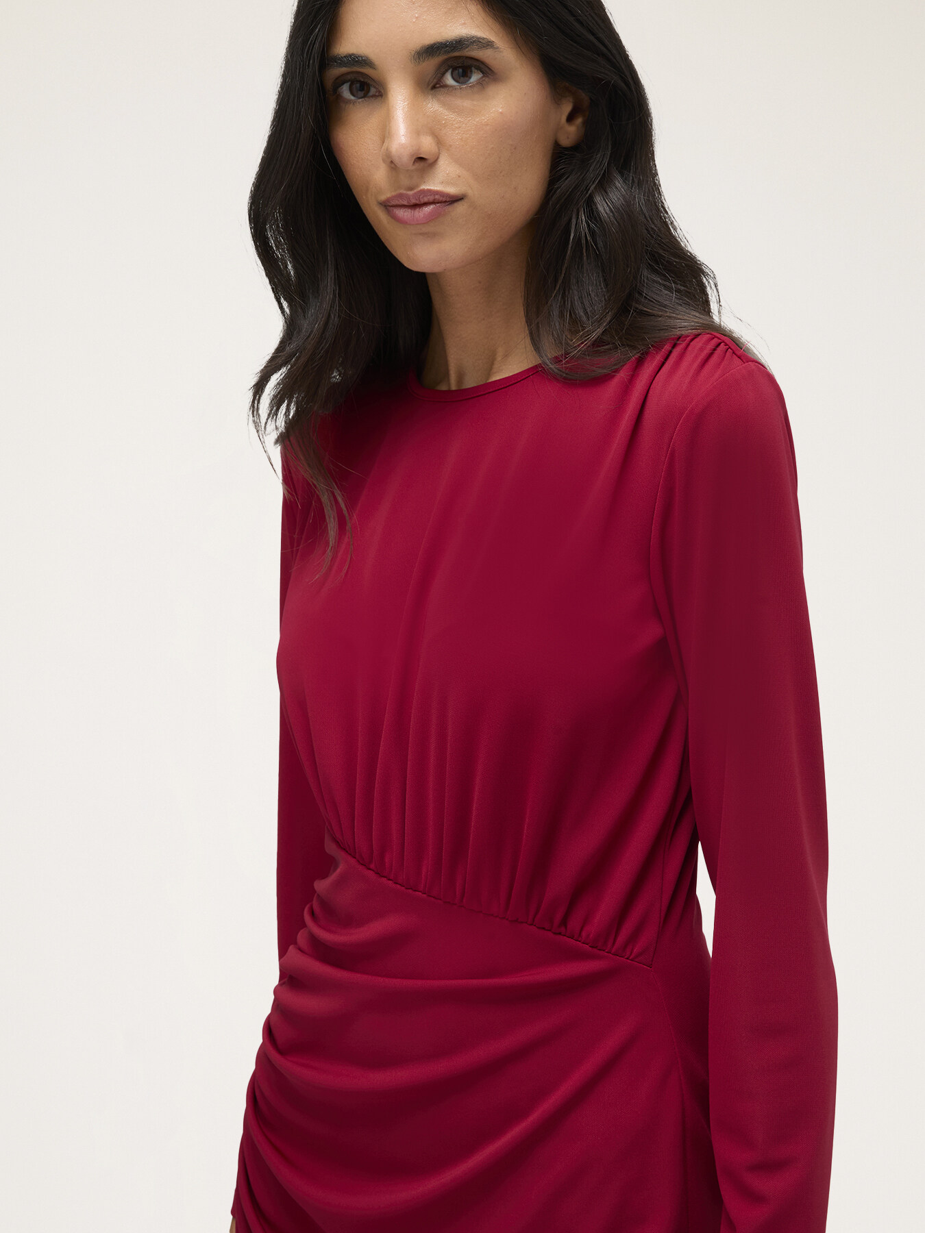 Jersey dress with draping image number 2