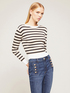 Maglia girocollo a righe lurex image number 0