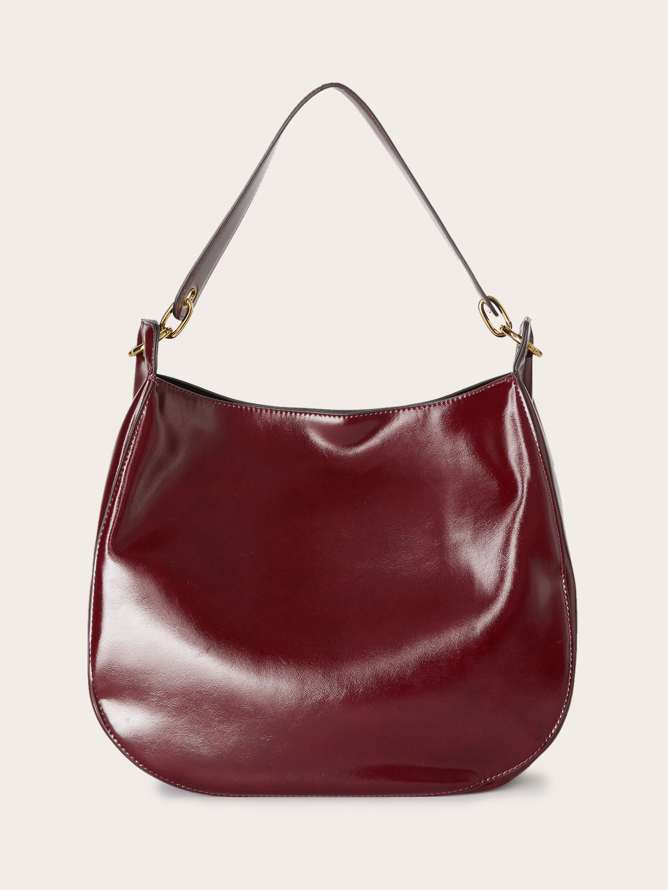 Hobo-Tasche aus gl&auml;nzendem beschichtetem Stoff image number 1