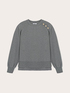 Milano knit fabric sweatshirt with button feature image number 4