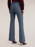 Flare trousers in yarn-dyed fabric image number 1