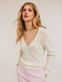 Cotton V-neck pullover image number 2