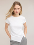 T-shirt with asymmetric side draping image number 0