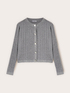 Cropped Strickjacke mit Strass image number 4