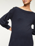 Short knit dress with button feature image number 2