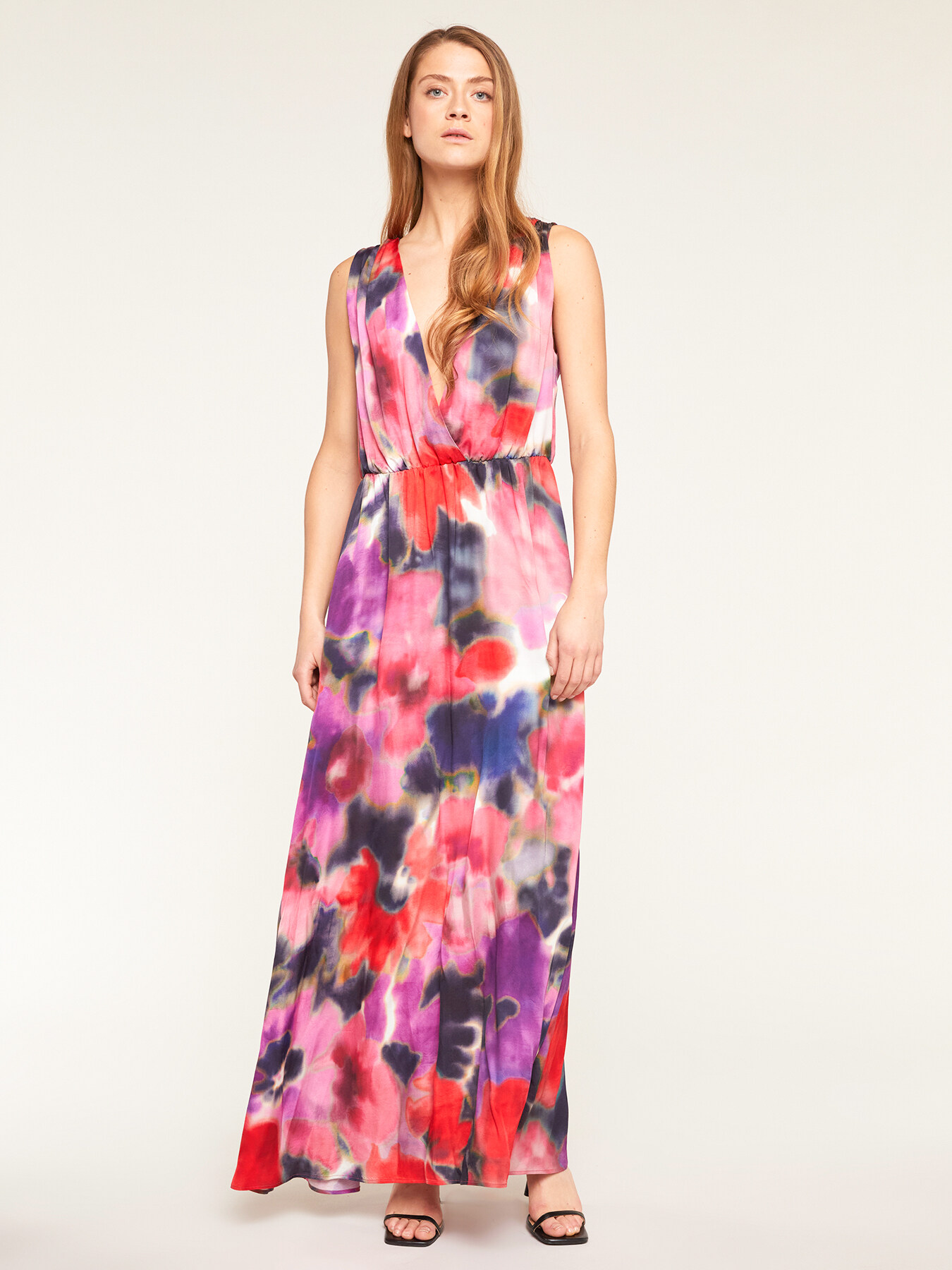 Rochie lungă cu imprimeu floral image number 0