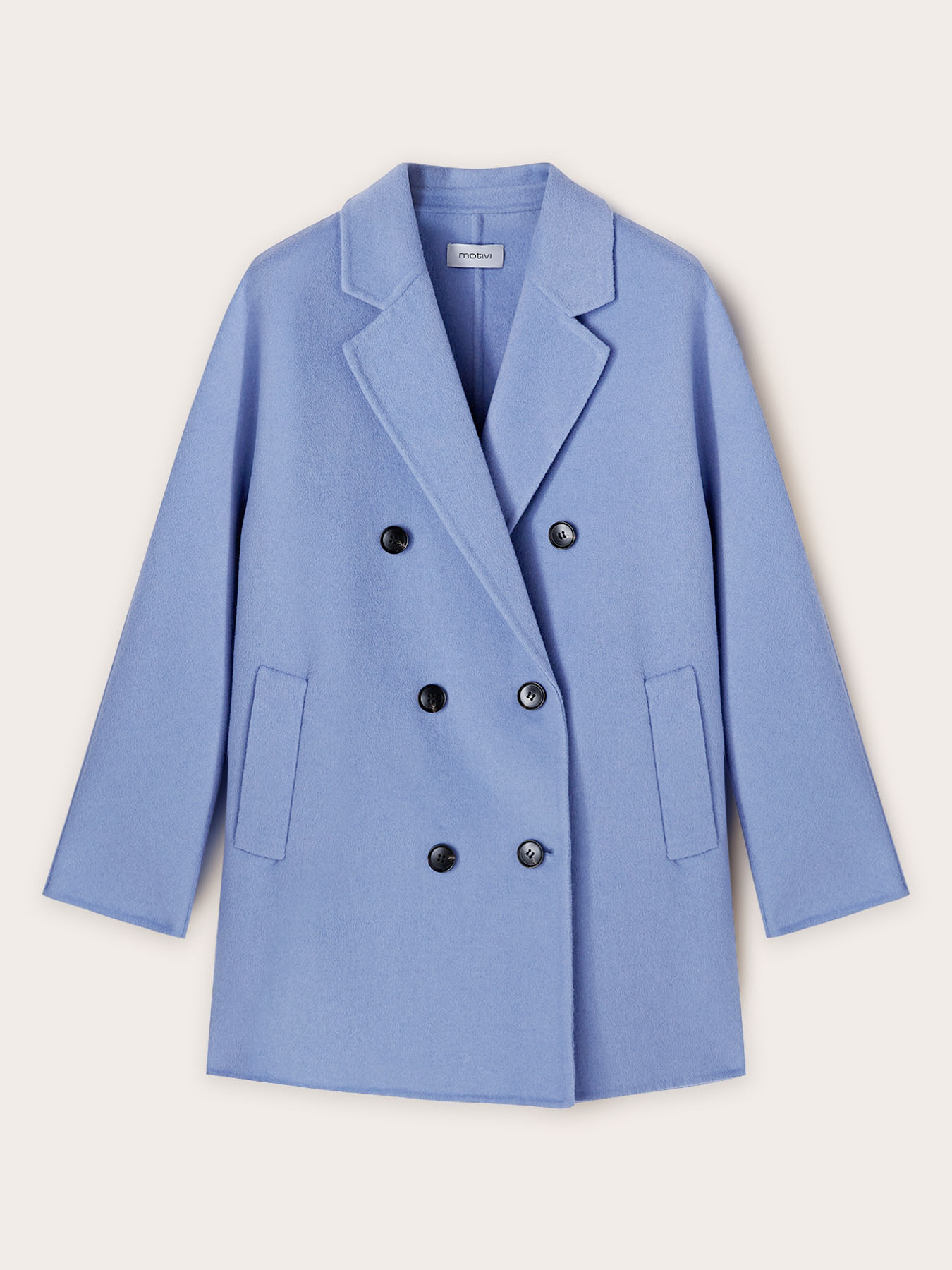 Double-breasted double cloth coat image number 6