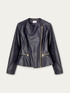 Peplum cut, faux leather jacket image number 3